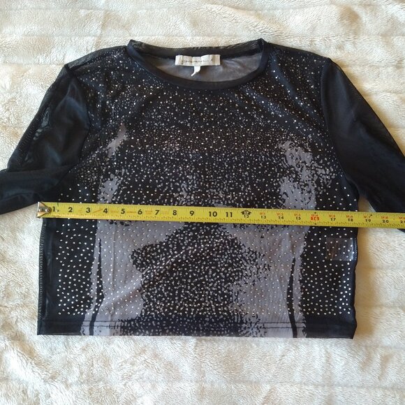 🥰❤️NEW LISTING ❤️🥰 Generation K Sheer Black Crop Top - Picture 9 of 13